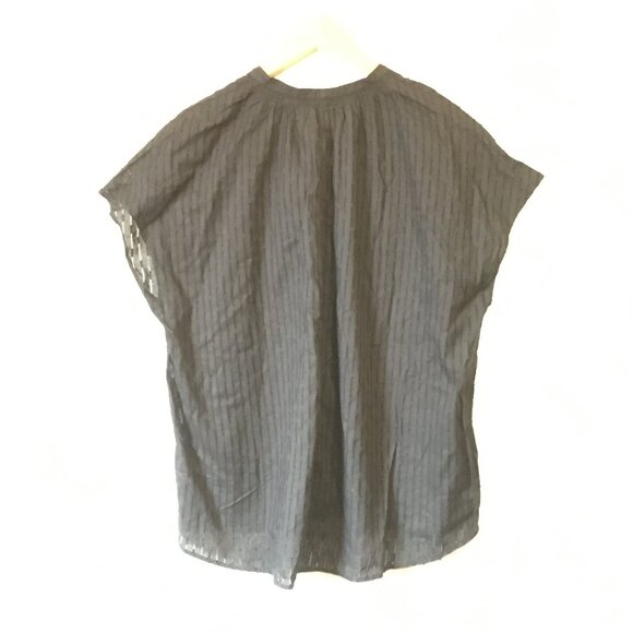 Black Broderie Anglaise 100% Cotton Sleeveless Blouse - Picture 13 of 13